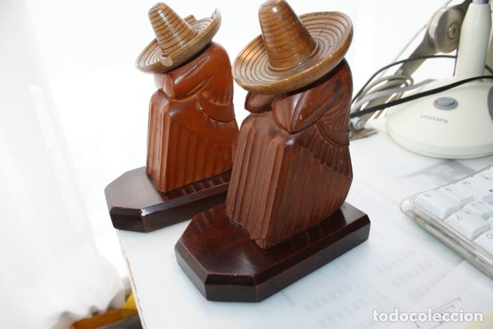 Vintage: PAREJA DE MEJICANOS SUJETA LIBROS 16 cm