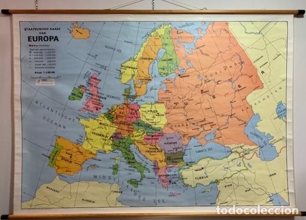 Vintage: HEBRI. MAPA EUROPEO POL&Iacute;TICO.