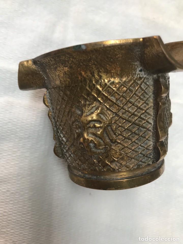 Vintage: Cenicero alm&iacute;rez, mortero de bronce - Foto 1