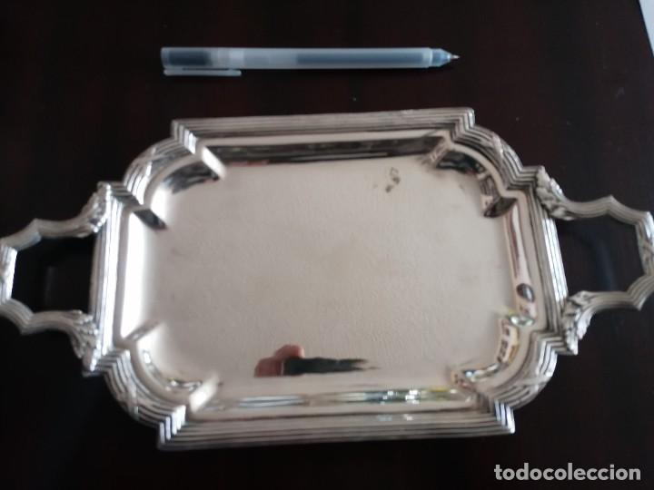 Vintage: BANDEJA RECTANGULAR ALPACA PLATEADA - Foto 1