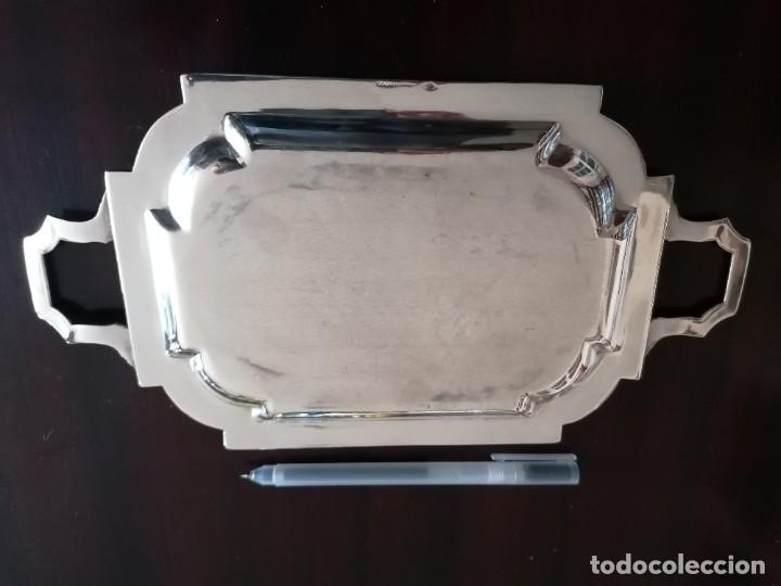 Vintage: BANDEJA RECTANGULAR ALPACA PLATEADA - Foto 2