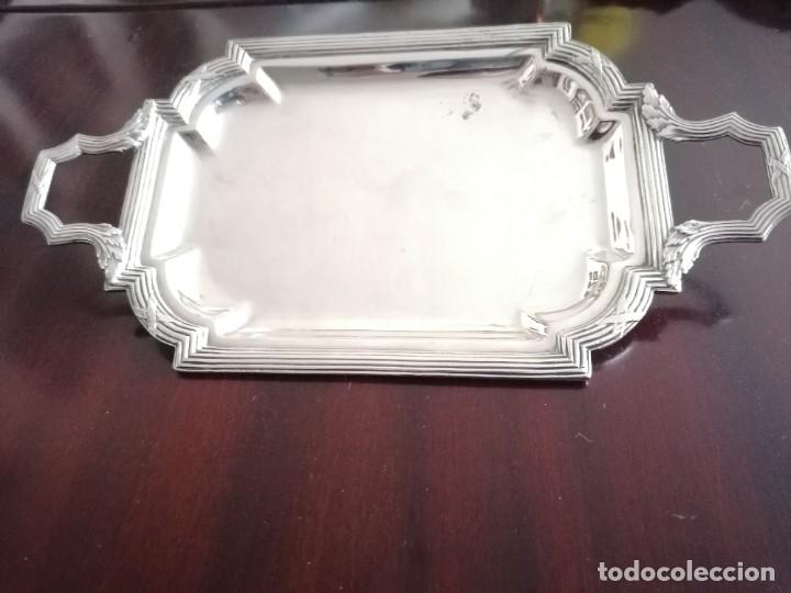 Vintage: BANDEJA RECTANGULAR ALPACA PLATEADA - Foto 3
