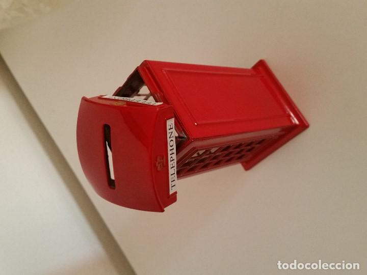 Vintage: CABINE TELEFONICA EN UNA HUCHA HECHA EN HIERRO - Foto 6