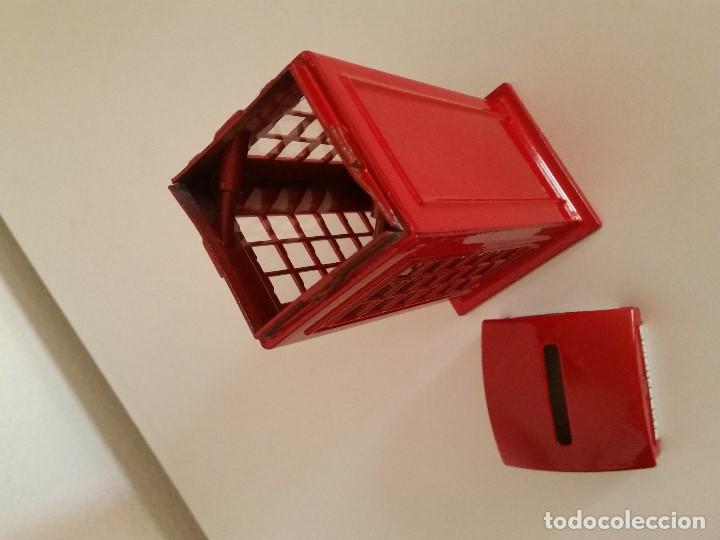 Vintage: CABINE TELEFONICA EN UNA HUCHA HECHA EN HIERRO - Foto 7