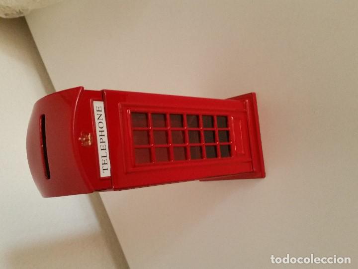 Vintage: CABINE TELEFONICA EN UNA HUCHA HECHA EN HIERRO - Foto 9
