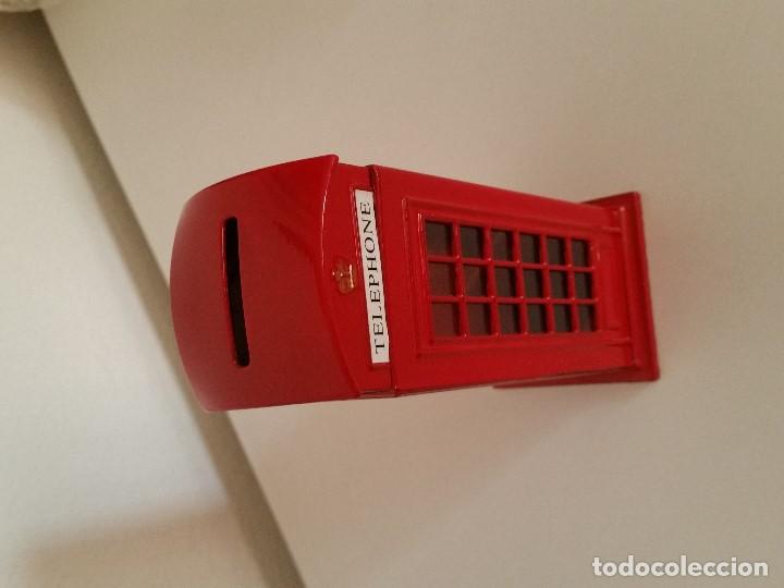 Vintage: CABINE TELEFONICA EN UNA HUCHA HECHA EN HIERRO - Foto 10