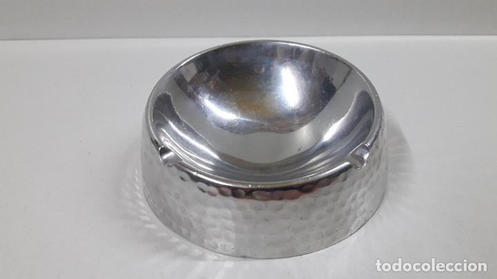 Vintage: CENICERO METALICO CROMO INOX - VINTAGE