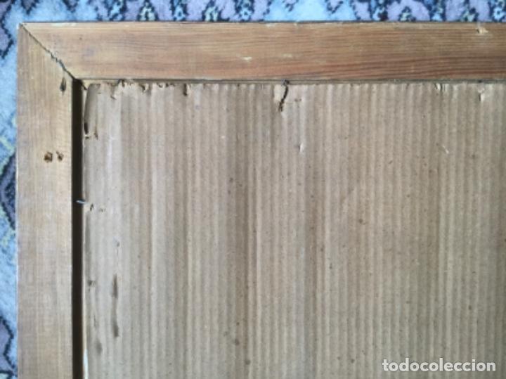 Vintage: ANTIGUO MARCO DE MADERA DORADA - Foto 7