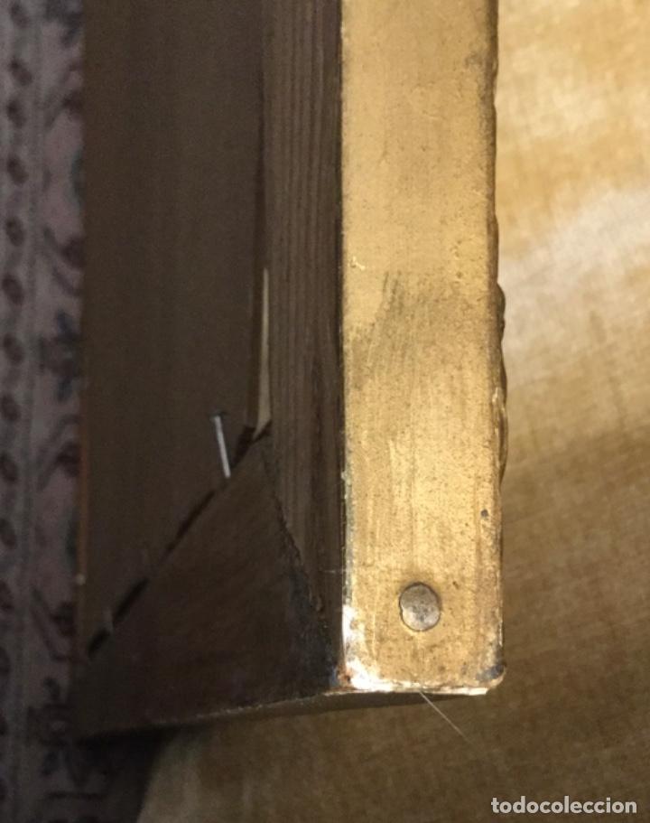 Vintage: ANTIGUO MARCO DE MADERA DORADA - Foto 9
