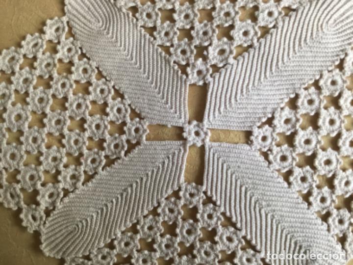 Vintage: TAPETE HEXAGONAL VINTAGE HECHO A MANO - Foto 2