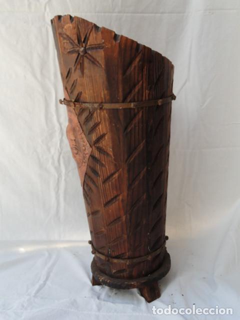 Vintage: DECORATIVO PARAG&Uuml;ERO DE MADERA. - Foto 5
