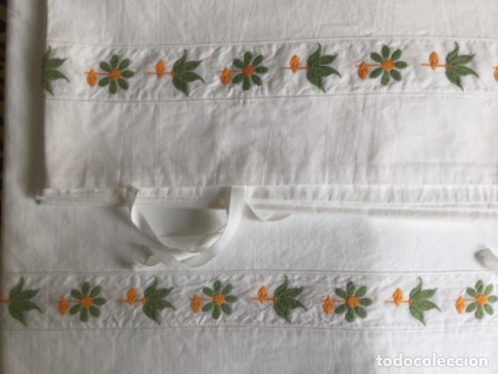 Vintage: SABANA DE ALGOD&Oacute;N A&Ntilde;OS 60 CAMA 135 - Foto 5