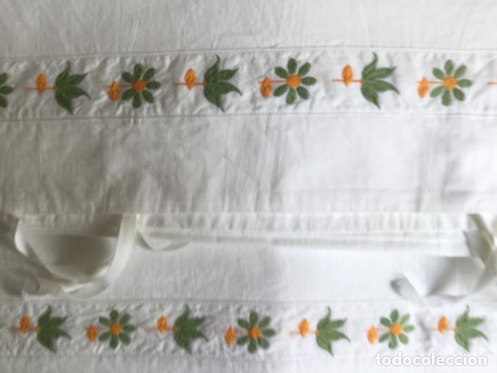 Vintage: SABANA DE ALGOD&Oacute;N A&Ntilde;OS 60 CAMA 135 - Foto 2