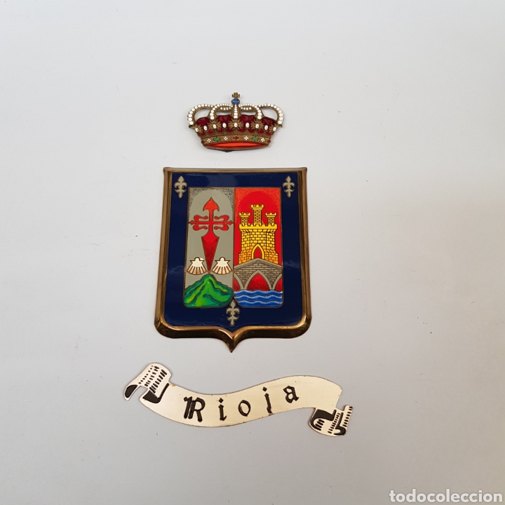 Vintage: Escudo de la rioja - en metal - car191 - Foto 1