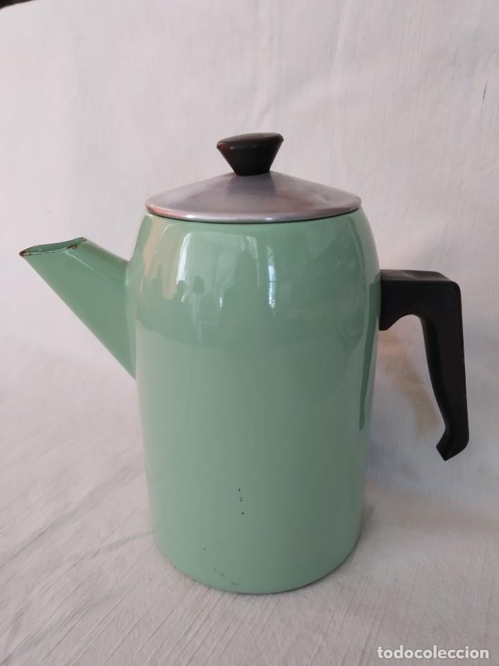 Vintage: CAFETERA - TETERA ESMALTADA DE PORCELANA - *R - Foto 3