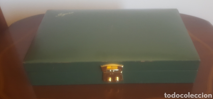 Vintage: Joyero de piel verde vintage