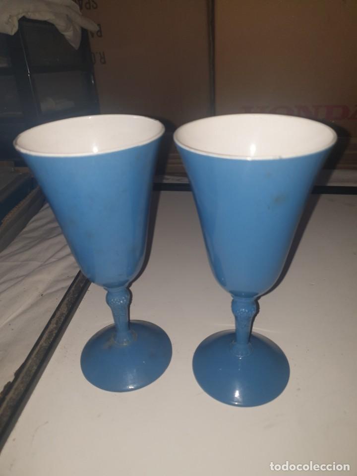 Vintage: 2 COPAS AZULES - Foto 1
