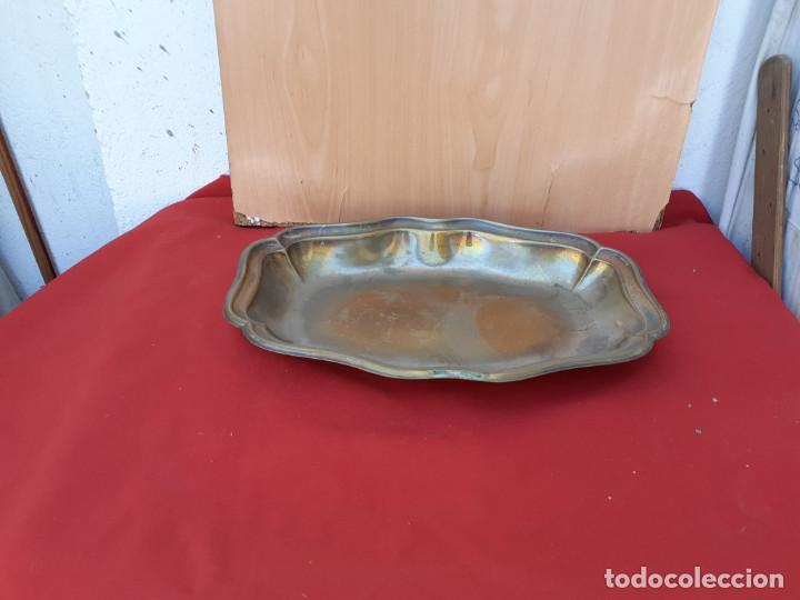 Vintage: bandeja de metal plateado - Foto 1