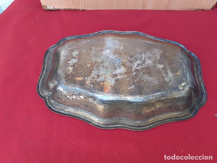 Vintage: bandeja de metal plateado - Foto 2