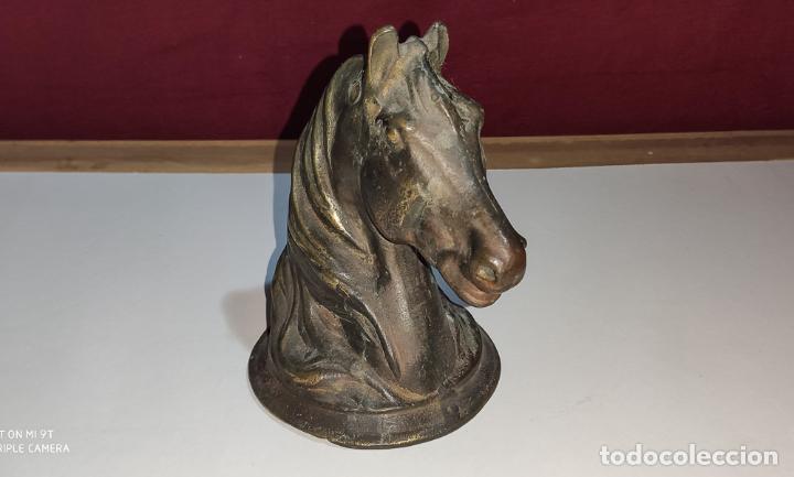 Vintage: BONITA CABEZA DE CABALLO DE BRONCE - Foto 2