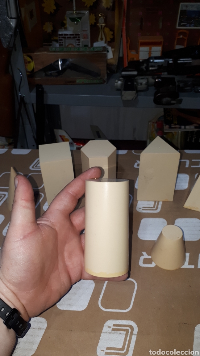 Vintage: Lote de 9 figuras geom&eacute;tricas en plastico - Foto 3