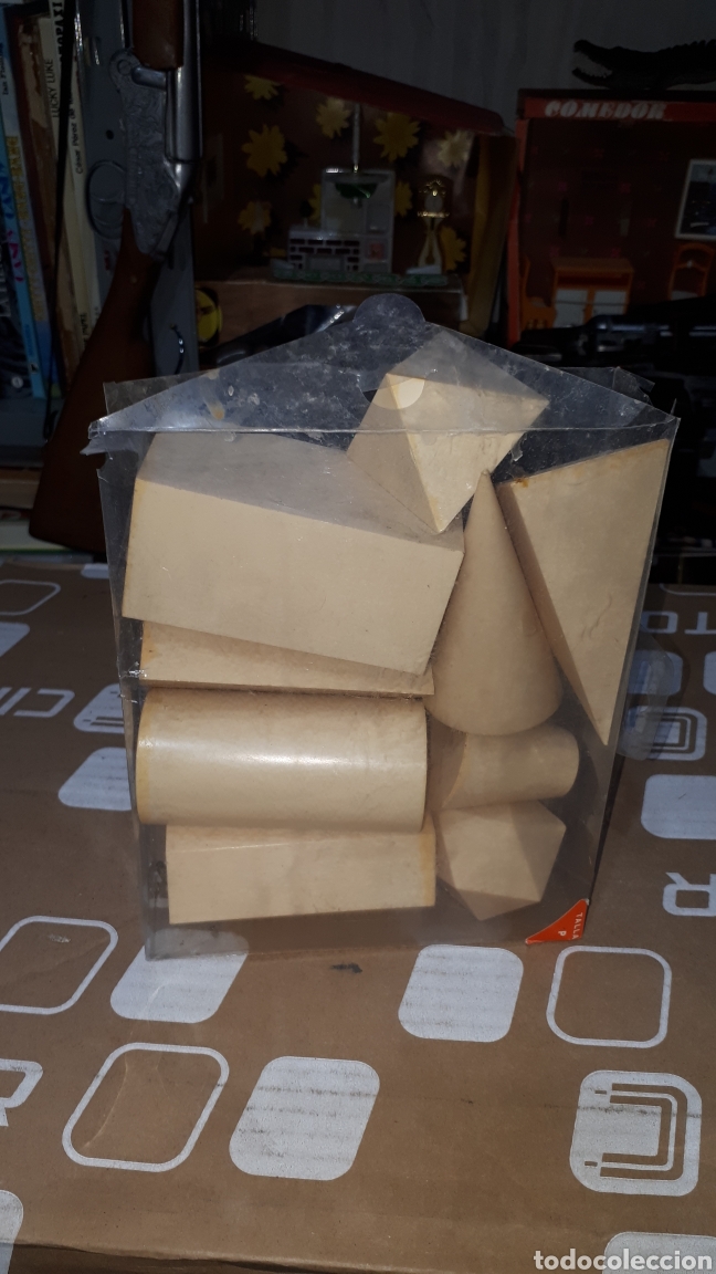 Vintage: Lote de 9 figuras geom&eacute;tricas en plastico - Foto 1
