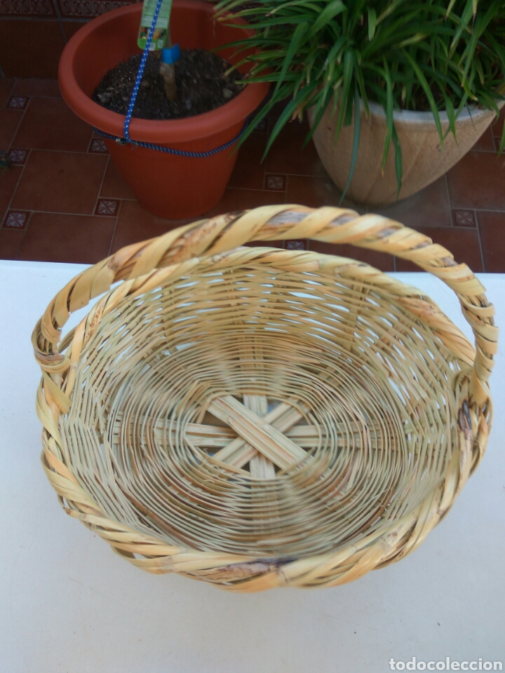 Vintage: CESTO ARTESANAL DE CA&Ntilde;A - Foto 3