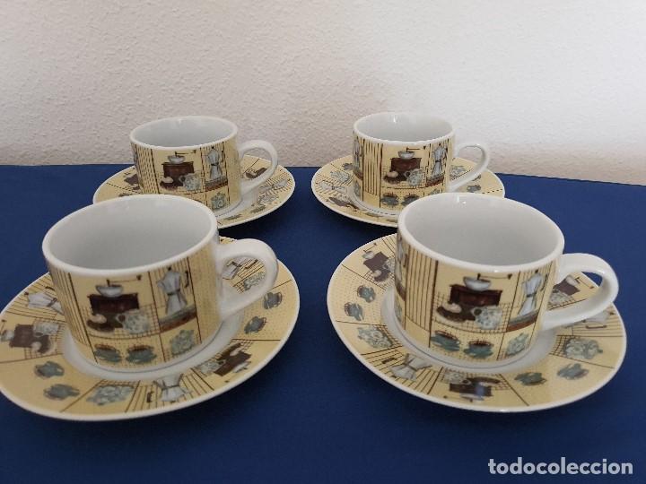 Vintage: JUEGO DE CAFE 4 TAZAS NUEVO A ESTRENAR