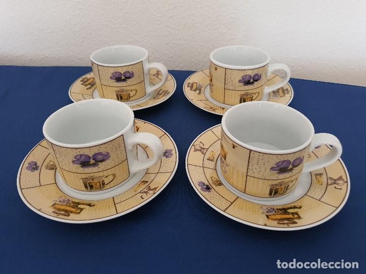 Vintage: JUEGO DE CAFE 4 TAZAS NUEVO A ESTRENAR
