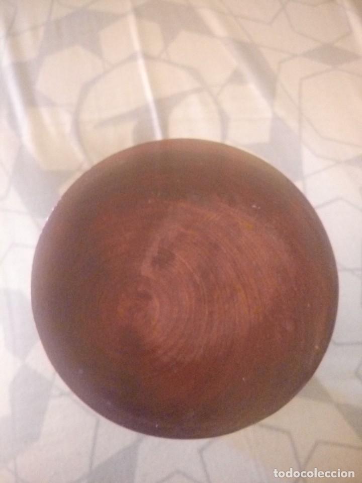 Vintage: JARR&Oacute;N, FLORERO DE MADERA NOBLE - Foto 3