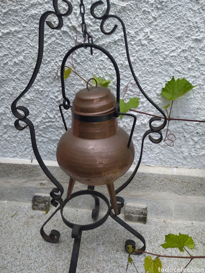 Vintage: Pote puchero soporte forja - Foto 2