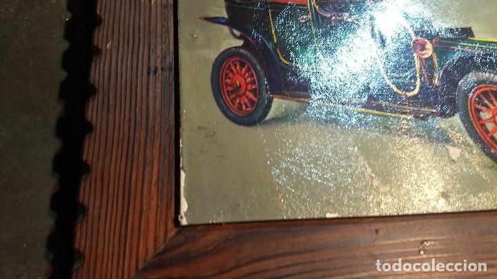 Vintage: Cuadro de madera r&uacute;stica con l&aacute;mina coche antiguo - Foto 4