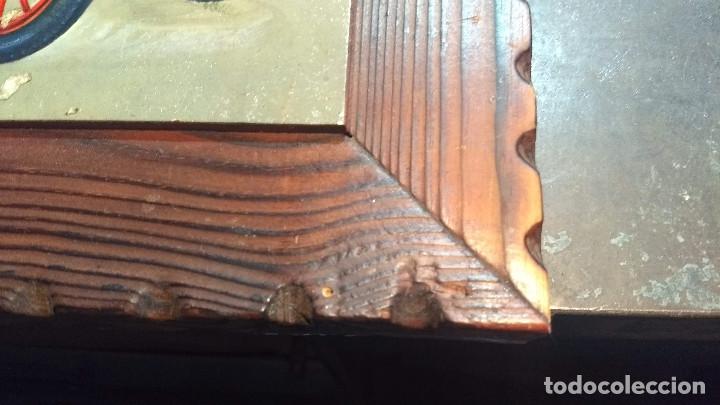 Vintage: Cuadro de madera r&uacute;stica con l&aacute;mina coche antiguo - Foto 6