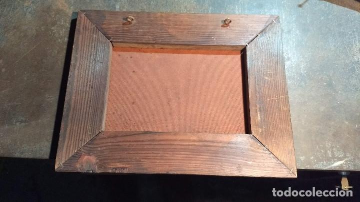 Vintage: Cuadro de madera r&uacute;stica con l&aacute;mina coche antiguo - Foto 9