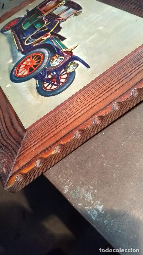 Vintage: Cuadro de madera r&uacute;stica con l&aacute;mina coche antiguo - Foto 15