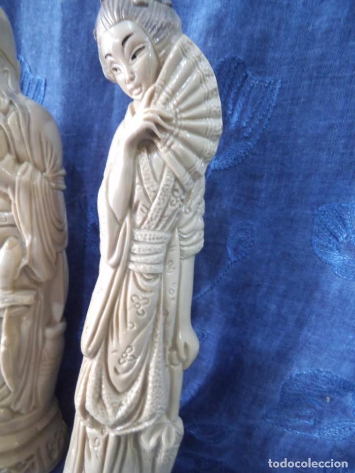 Vintage: PAREJA DE FIGURAS CHINAS - Foto 5