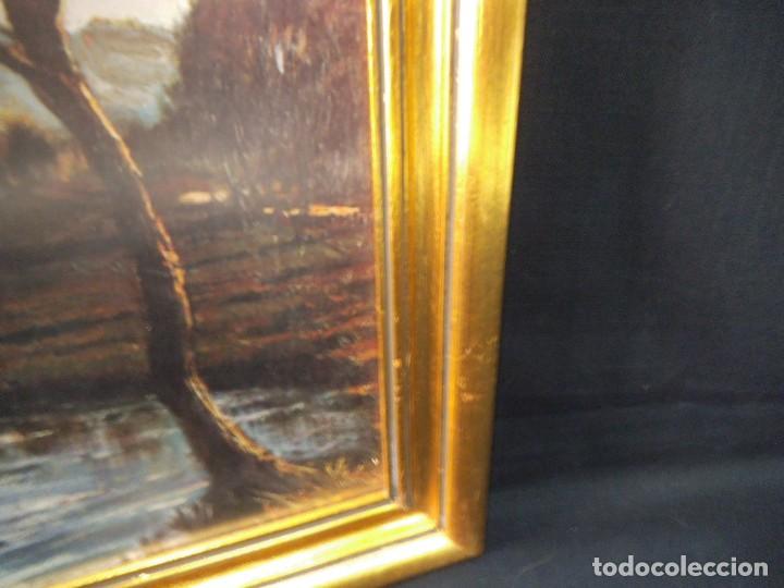 Vintage: CUADRO BARCA (l&aacute;mina) madera pan de oro (40 x 55) - Foto 5