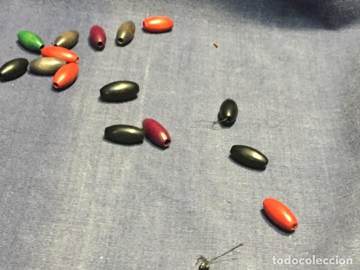 Vintage: CINTA TERCIOPELO ABALORIOS MADERA PINTADA LAMPARA ROPA COMPLEMENTO FLECO - Foto 7