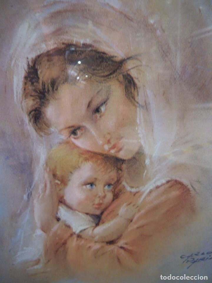 Vintage: CUADRO MATERNIDAD (marco dorado-liso) - Foto 2