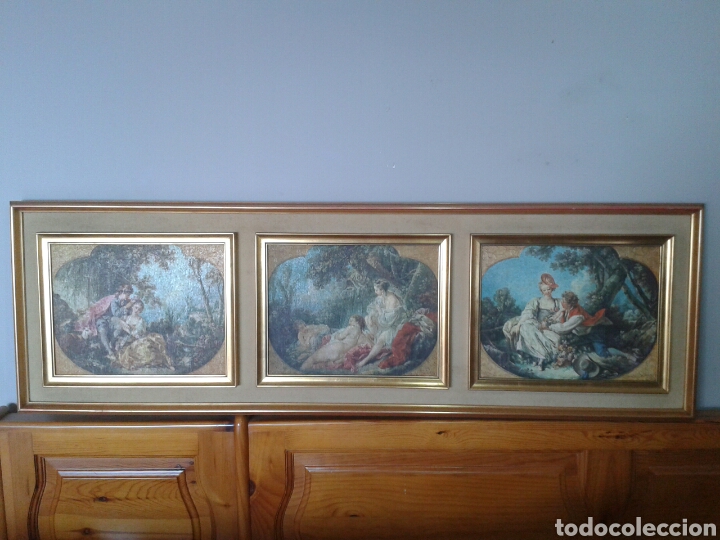 Vintage: CUADRO - TRIPTICO - 1, 38 cm. - Foto 1