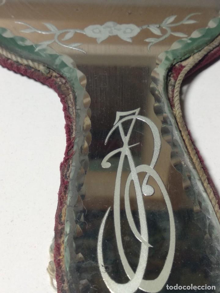 Vintage: Espejo de mano de cristal biselado - Foto 2