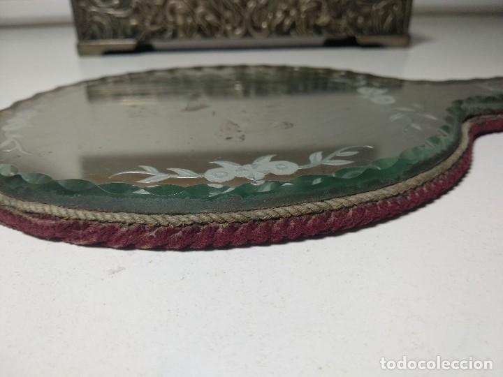 Vintage: Espejo de mano de cristal biselado - Foto 4