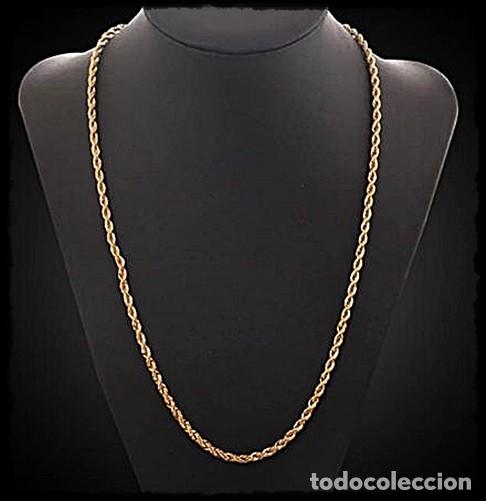Vintage: CORDON BA&Ntilde;ADO EN ORO DE 18K. MEDIDA 70CM. - Foto 1