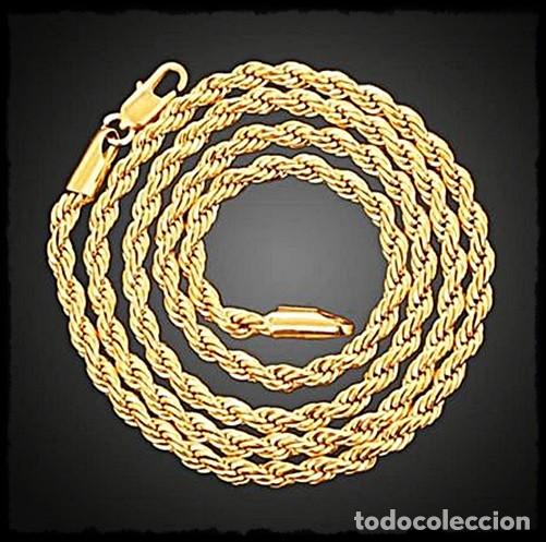 Vintage: CORDON BA&Ntilde;ADO EN ORO DE 18K. MEDIDA 70CM. - Foto 2