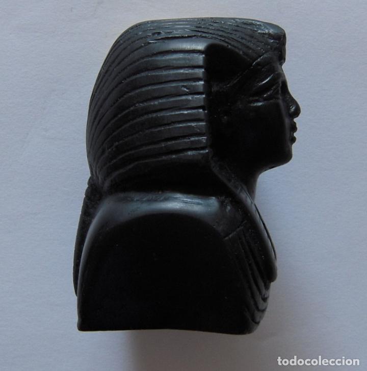 Vintage: BUSTO DE TUTANKAMON HECHO EN RESINA NEGRA - Foto 4