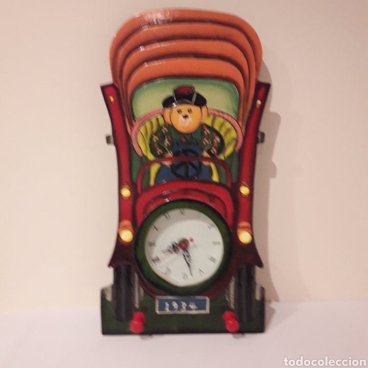 Vintage: Reloj colgador de madera - Foto 1