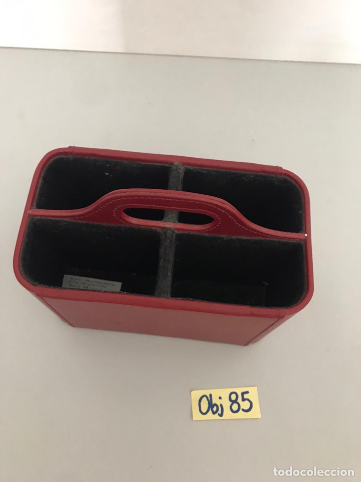Vintage: Porta l&aacute;pices y bolis de cuero rojo - Foto 2