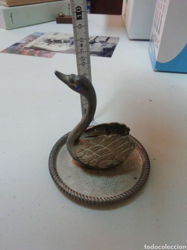 Vintage: Figura cisne met&aacute;lico - Foto 3