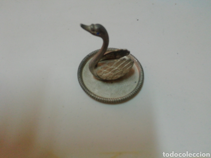 Vintage: Figura cisne met&aacute;lico - Foto 1