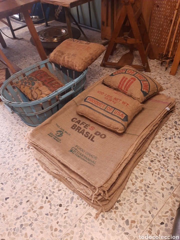 Vintage: Cojines tela de saco - Foto 2